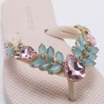 Jeweled Flat Beach Sandals TM251990 Summer White - Image 4