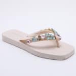 Jeweled Flat Beach Sandals TM251990 Summer White - Image 2