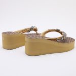 Jeweled Wedge Beach Sandals TM251992 Leopard Camel - Image 6