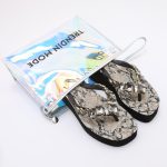 Jeweled Wedge Beach Sandals TM251992 Snake White - Image 4