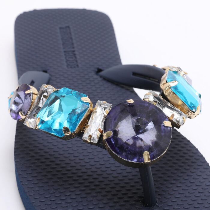 Chanclas Flip Flop con Pedrería Marino - Imagen 4
