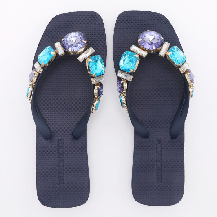 Chanclas Flip Flop con Pedrería Marino - Imagen 5