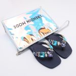 Jeweled Flat Beach Sandals TM251995 Summer Navy - Image 5