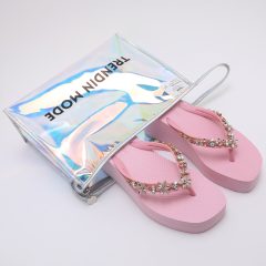 Jeweled Wedge Beach Sandals TM251999 Summer Pink