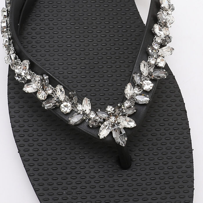 Chanclas Flip Flop con Pedrería Negro - Imagen 6