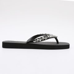 Chanclas Flip Flop con Pedrería Negro