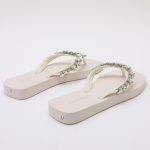 Jeweled Flat Beach Sandals TM252001 Summer White - Image 6