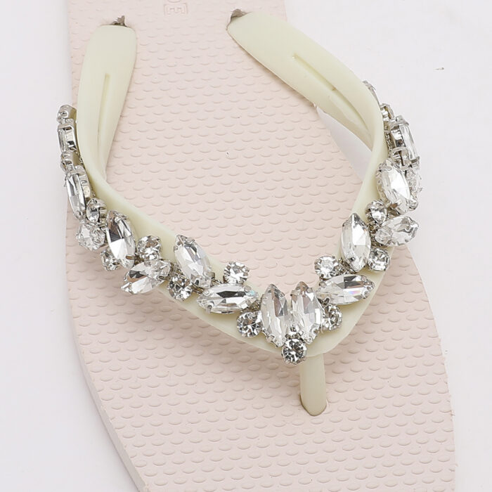 Chanclas Flip Flop con Pedrería Blanco - Imagen 6
