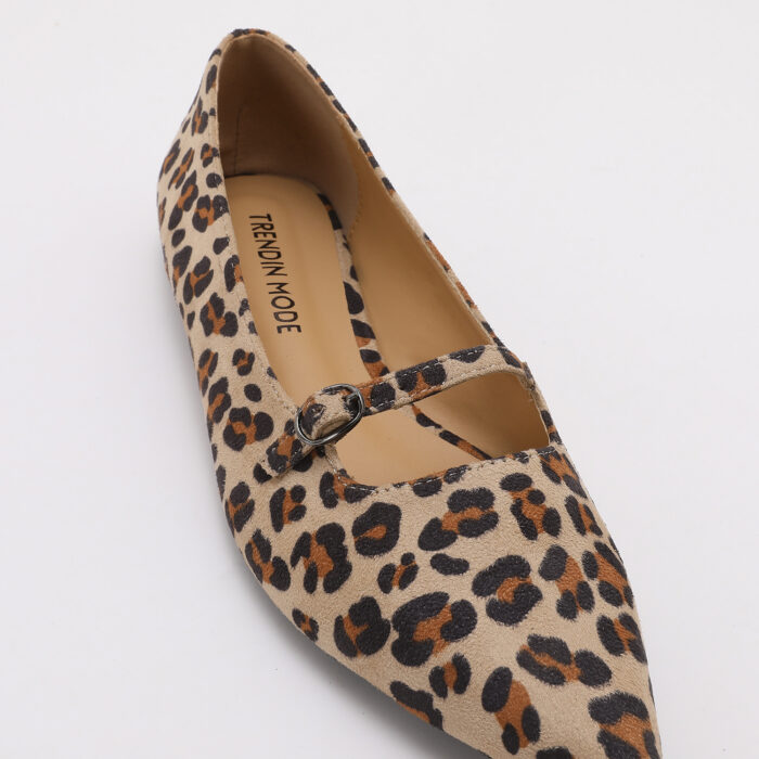 Bailarina en Punta de Charol Animal Print - Imagen 4