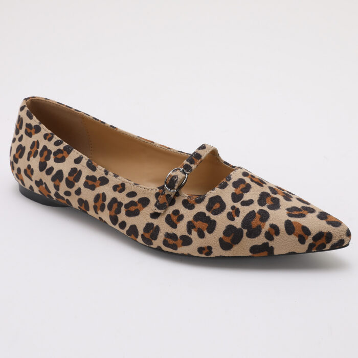 Bailarina en Punta de Charol Animal Print - Imagen 3