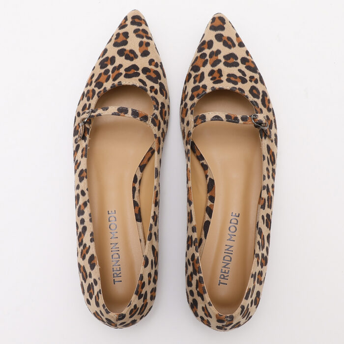Bailarina en Punta de Charol Animal Print - Imagen 5