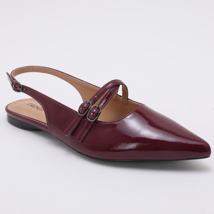 Zapato Destalonado en Punta de Charol Burdeos - Imagen 5