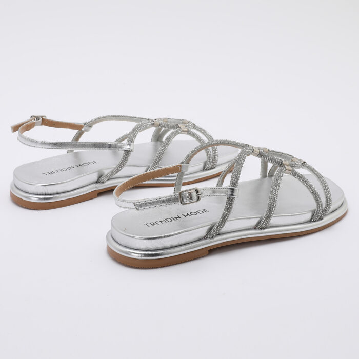Sandalia de Cordones con Brillantes v2 Plateado - Imagen 6