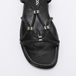 Rhinestone Cords Sandals TMA08001 BLACK - Image 3