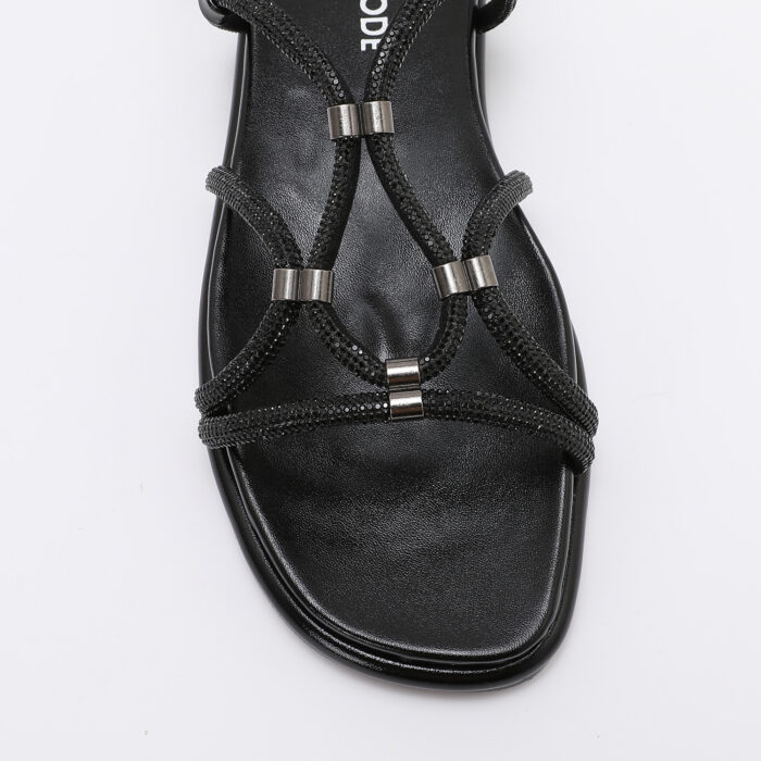 Sandalia de Cordones con Brillantes v2 Negro - Imagen 4