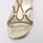 Rhinestone Cords Sandals TMA08001 Gold - Image 4