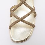 Rhinestone Strap Sandals TMA08002 Gold - Image 4