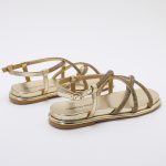Rhinestone Strap Sandals TMA08002 Gold - Image 6