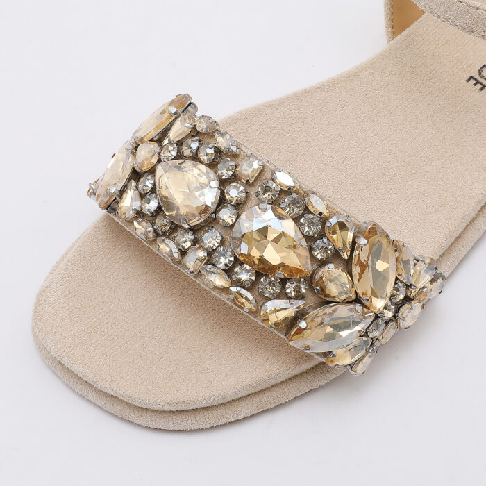 Sandalia con Cristales Beige - Imagen 4