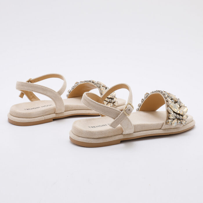 Sandalia con Cristales Beige - Imagen 5