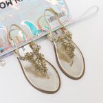 Jeweled Flat Sandals TMA10001 Gold - Image 4