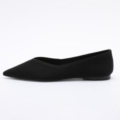 Zapato en Punta de Tejido Elástico Negra