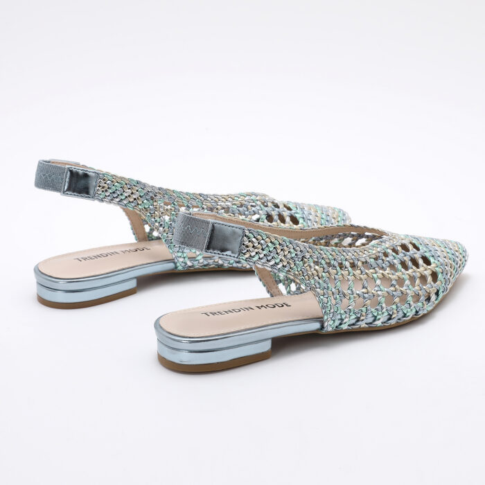 Zapato Destalonado en Punta Trenzado Multicolor azul - Imagen 6