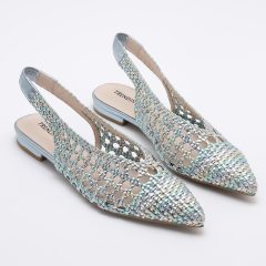 Braided Flat Slingback TMA03001 Multi Blue