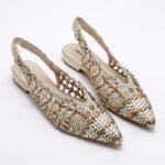 Braided Flat Slingback TMA03001 Multi Bronze