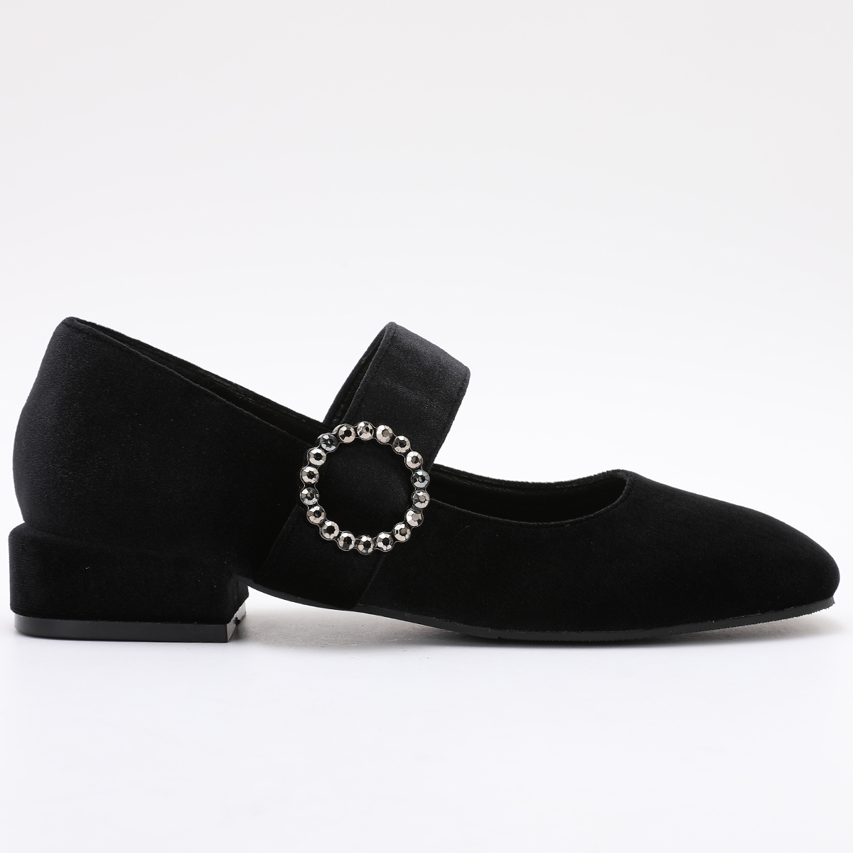 TMA06001_VELVET_BLACK_4 Square Shoes TMA06001 Velvet Black - Image 1