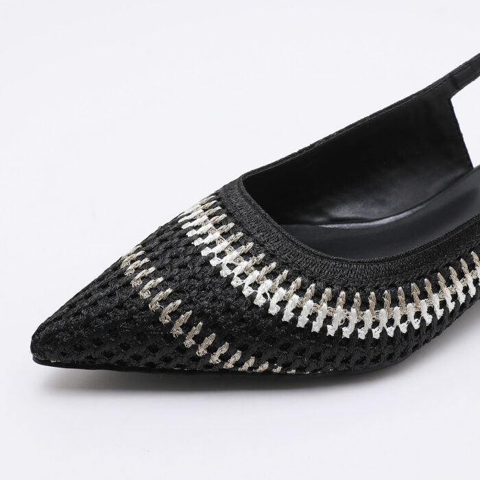 Zapato Destalonado de Tejido Elástico Negro - Imagen 4