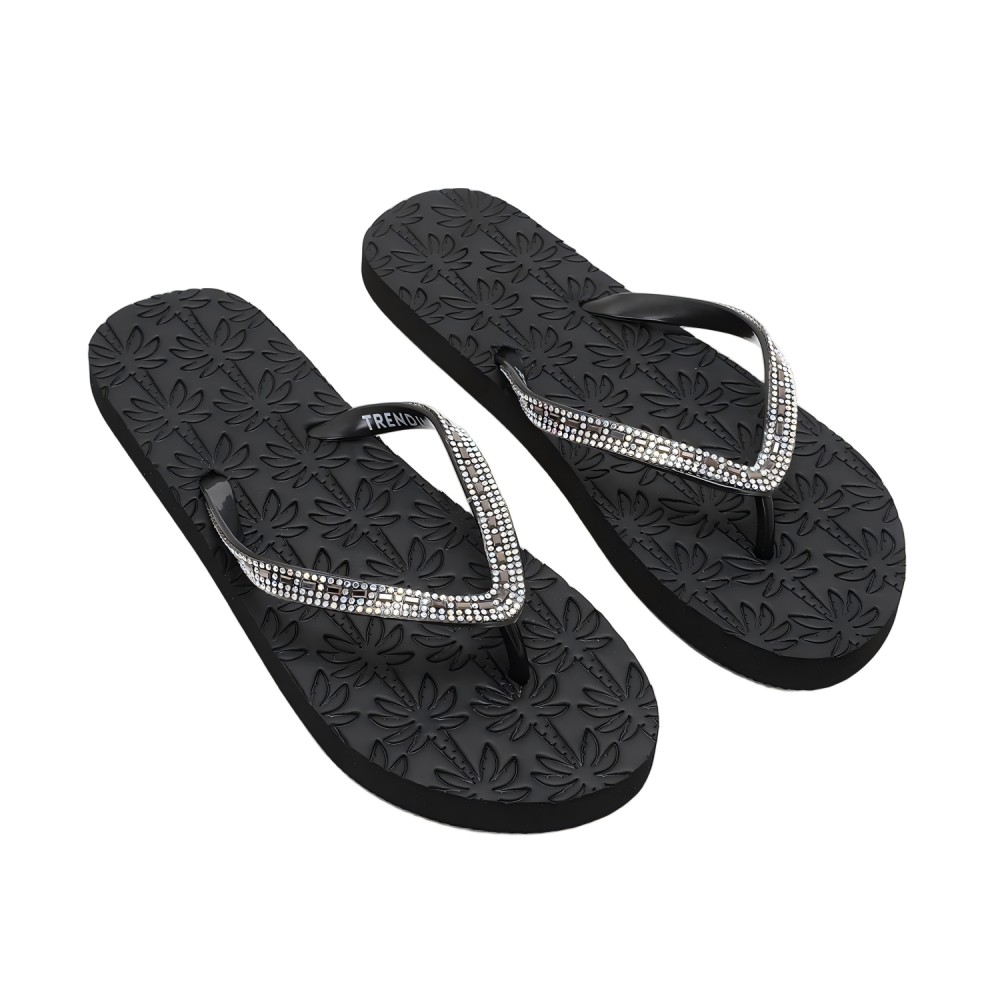 Rhinestones Flip-flops TMG25001 Black